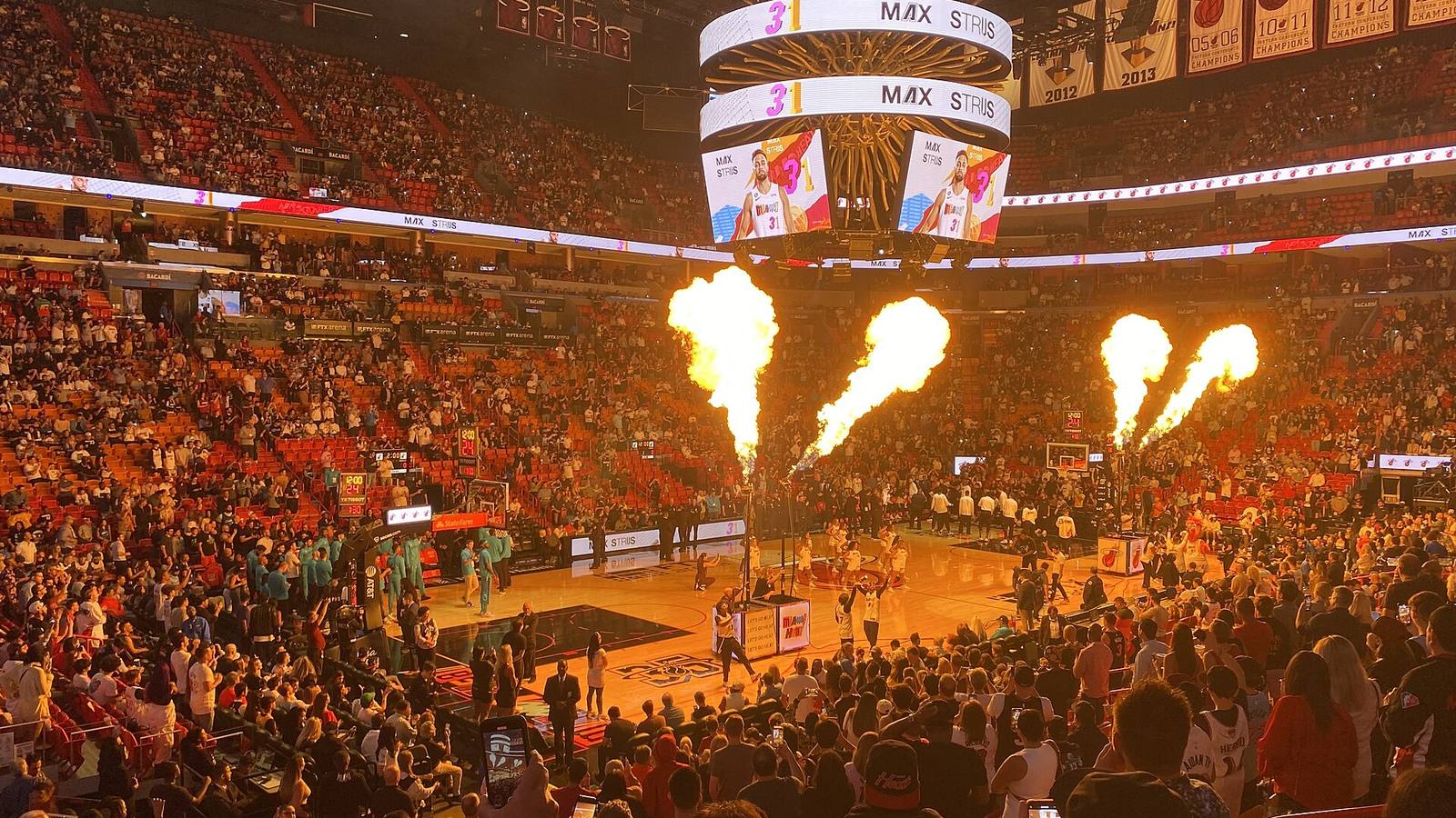 NBA arena crowd during player introductions, first season of the new NBA media rights deal